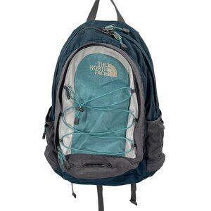 The North Face Blue/Grey Jester Backpack With Padded Straps Multiple Compartment